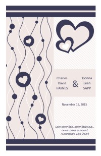 Wedding Program Cover Template 14A - Version 1